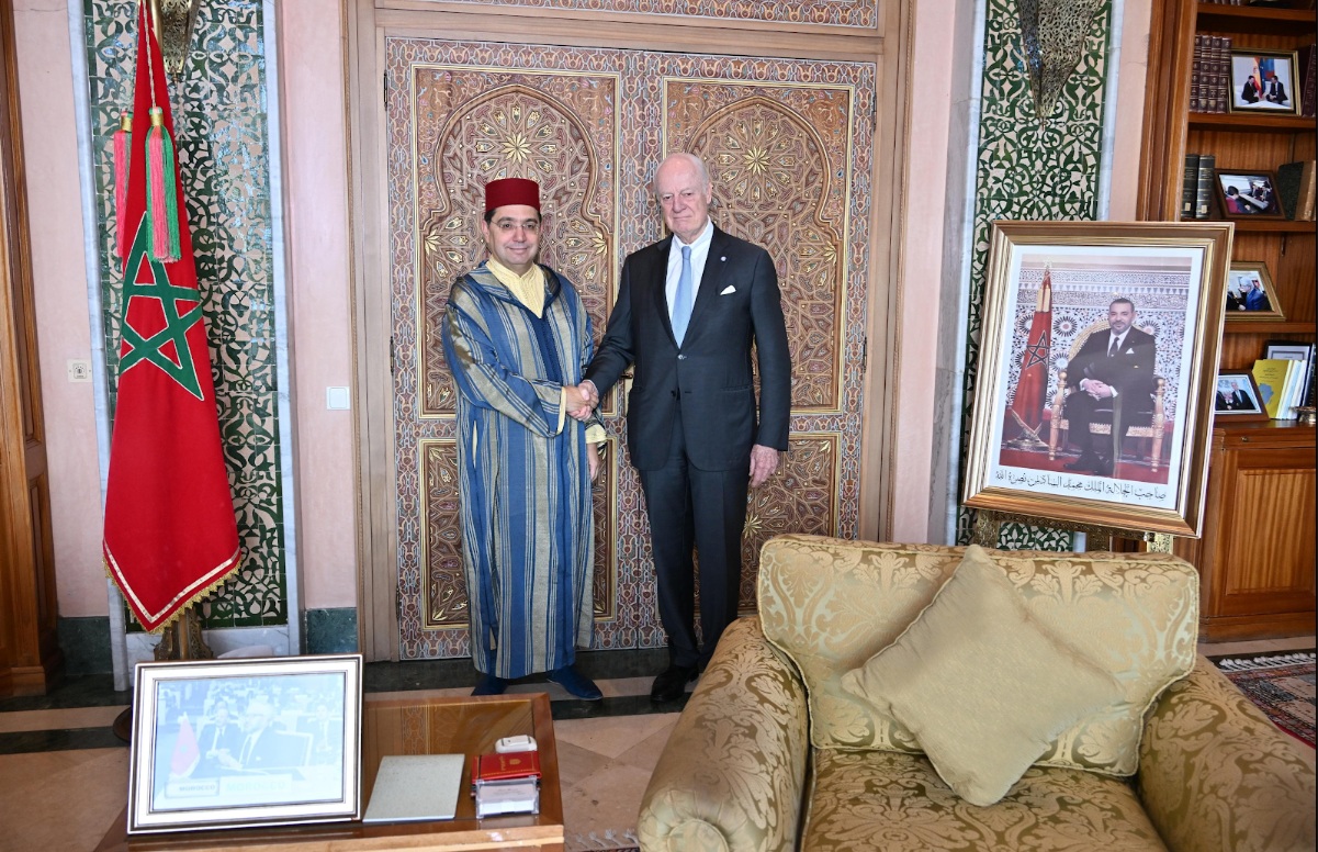 Ministro Nasser Bourita y Enviado Personal del Secretario General de la ONU, Staffan de Mistura.